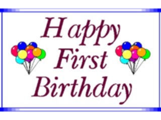 Sticker Custom Preview Image #092586 Occasions Birthdays1st Birthday