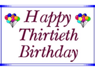 Sticker Custom Preview Image #092592 Occasions Birthdays30th Birthday1