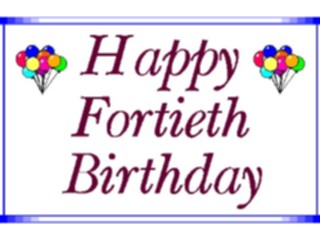 Sticker Custom Preview Image #092595 Occasions Birthdays40th Birthday1