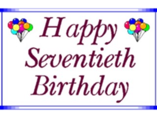 Sticker Custom Preview Image #092601 Occasions Birthdays70th Birthday1