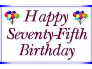 Sticker Custom Preview Image #092603 Occasions Birthdays75th Birthday