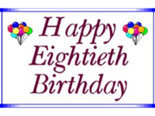 Sticker Custom Preview Image #092604 Occasions Birthdays80th Birthday