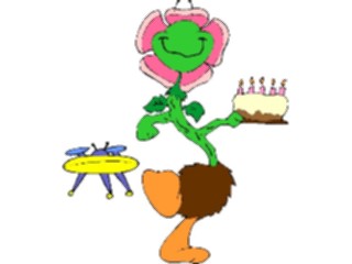 Sticker Custom Preview Image #092606 Occasions Birthdays Alienwith Cake1