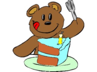 Sticker Custom Preview Image #092617 Occasions Birthdays Bear Cake