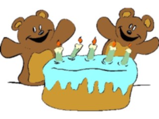 Sticker Custom Preview Image #092621 Occasions Birthdays Bears Cake