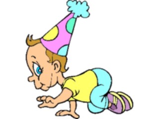 Sticker Custom Preview Image #092639 Occasions Birthdays Birthday Boy Crawling