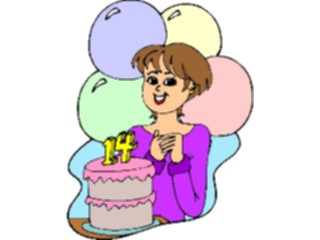 Sticker Custom Preview Image #092838 Occasions Birthdays Kids14th Birthday