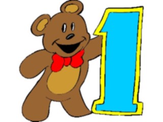 Sticker Custom Preview Image #092841 Occasions Birthdays Kids1st Birthday Bear