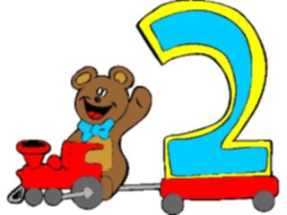 Sticker Custom Preview Image #092844 Occasions Birthdays Kids2nd Birthday Bear