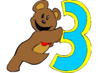 Sticker Custom Preview Image #092848 Occasions Birthdays Kids3rd Birthday Bear