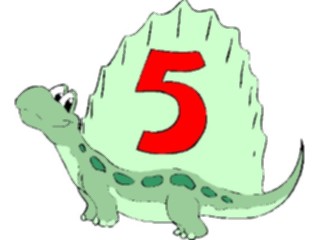 Sticker Custom Preview Image #092857 Occasions Birthdays Kids5th Birthday Dino