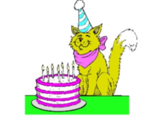 Sticker Custom Preview Image #092867 Occasions Birthdays Kitty Birthday