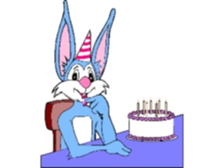 Sticker Custom Preview Image #092898 Occasions Birthdays Rabbit Birthday