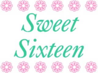 Sticker Custom Preview Image #092908 Occasions Birthdays Sweet Sixteen