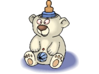 Sticker Custom Preview Image #092931 Occasions Births Baby Bottle Bear