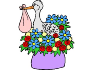 Sticker Custom Preview Image #092963 Occasions Births Birth Bouquet