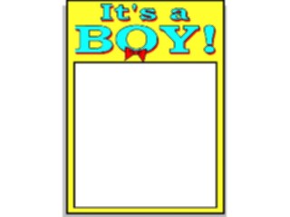 Sticker Custom Preview Image #092997 Occasions Births Itsa Boy Frame