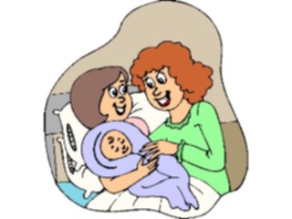 Sticker Custom Preview Image #093010 Occasions Births Mother Holding Infant2