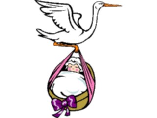 Sticker Custom Preview Image #093047 Occasions Births Stork Girl1