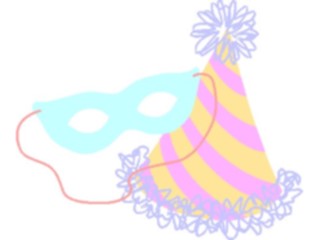 Sticker Custom Preview Image #093397 Occasions Parties Party Hat Mask