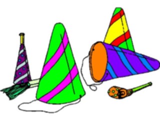 Sticker Custom Preview Image #093399 Occasions Parties Party Hats2