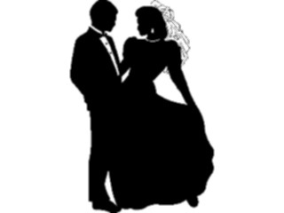 Sticker Custom Preview Image #093601 Occasions Weddings Bride Groom Dancing1