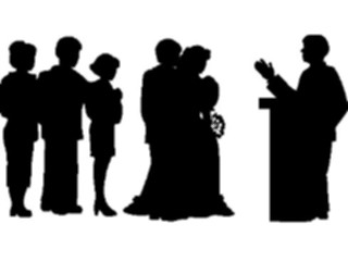 Sticker Custom Preview Image #093658 Occasions Weddings Ceremony Silhouette1