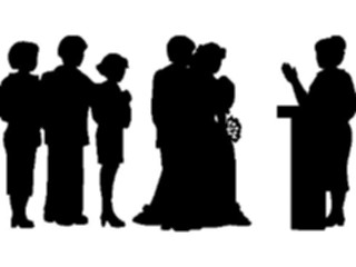 Sticker Custom Preview Image #093659 Occasions Weddings Ceremony Silhouette2
