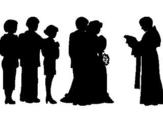 Sticker Custom Preview Image #093660 Occasions Weddings Ceremony Silhouette3