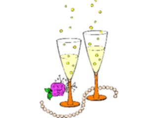 Sticker Custom Preview Image #093665 Occasions Weddings Champagne Flutes3