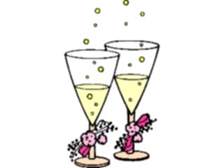 Sticker Custom Preview Image #093667 Occasions Weddings Champagne Glasses2