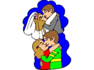 Sticker Custom Preview Image #093676 Occasions Weddings Couple Kissing