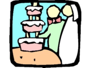 Sticker Custom Preview Image #093679 Occasions Weddings Cuttingthe Cake2