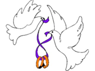 Sticker Custom Preview Image #093686 Occasions Weddings Doveswith Rings2