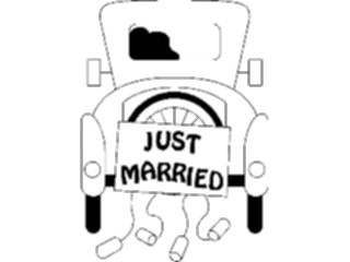 Sticker Custom Preview Image #093766 Occasions Weddings Just Married Car2