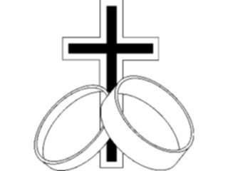 Sticker Custom Preview Image #093844 Occasions Weddings Rings Cross