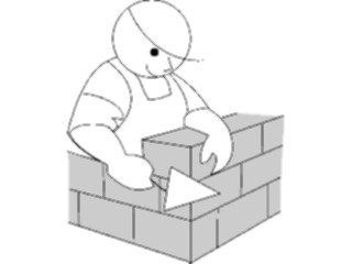 Sticker Custom Preview Image #093950 Occupations Cartoons Brick Layer1