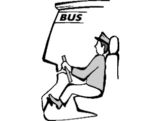 Sticker Custom Preview Image #093952 Occupations Cartoons Bus Driver