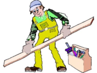 Sticker Custom Preview Image #093974 Occupations Cartoons Carpenter10