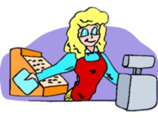 Sticker Custom Preview Image #093982 Occupations Cartoons Cashier2