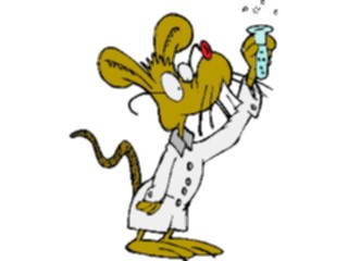 Sticker Custom Preview Image #093998 Occupations Cartoons Chemist Rat