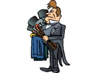 Sticker Custom Preview Image #094002 Occupations Cartoons Coat Check