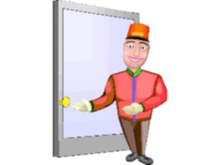 Sticker Custom Preview Image #094035 Occupations Cartoons Doorman1