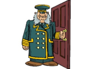 Sticker Custom Preview Image #094036 Occupations Cartoons Doorman2