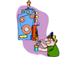 Sticker Custom Preview Image #094040 Occupations Cartoons Drink Machine Operator