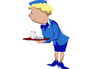 Sticker Custom Preview Image #094065 Occupations Cartoons Flight Attendant2