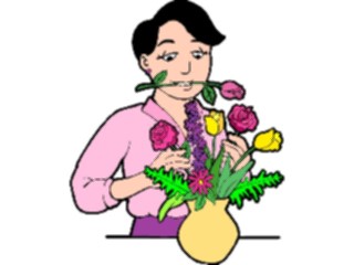 Sticker Custom Preview Image #094066 Occupations Cartoons Florist