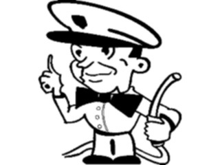 Sticker Custom Preview Image #094069 Occupations Cartoons Gas Station Attendant