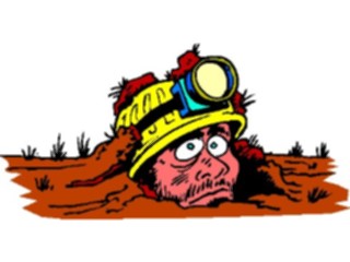Sticker Custom Preview Image #094193 Occupations Cartoons Miner Lost