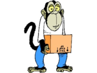 Sticker Custom Preview Image #094212 Occupations Cartoons Mover Monkey
